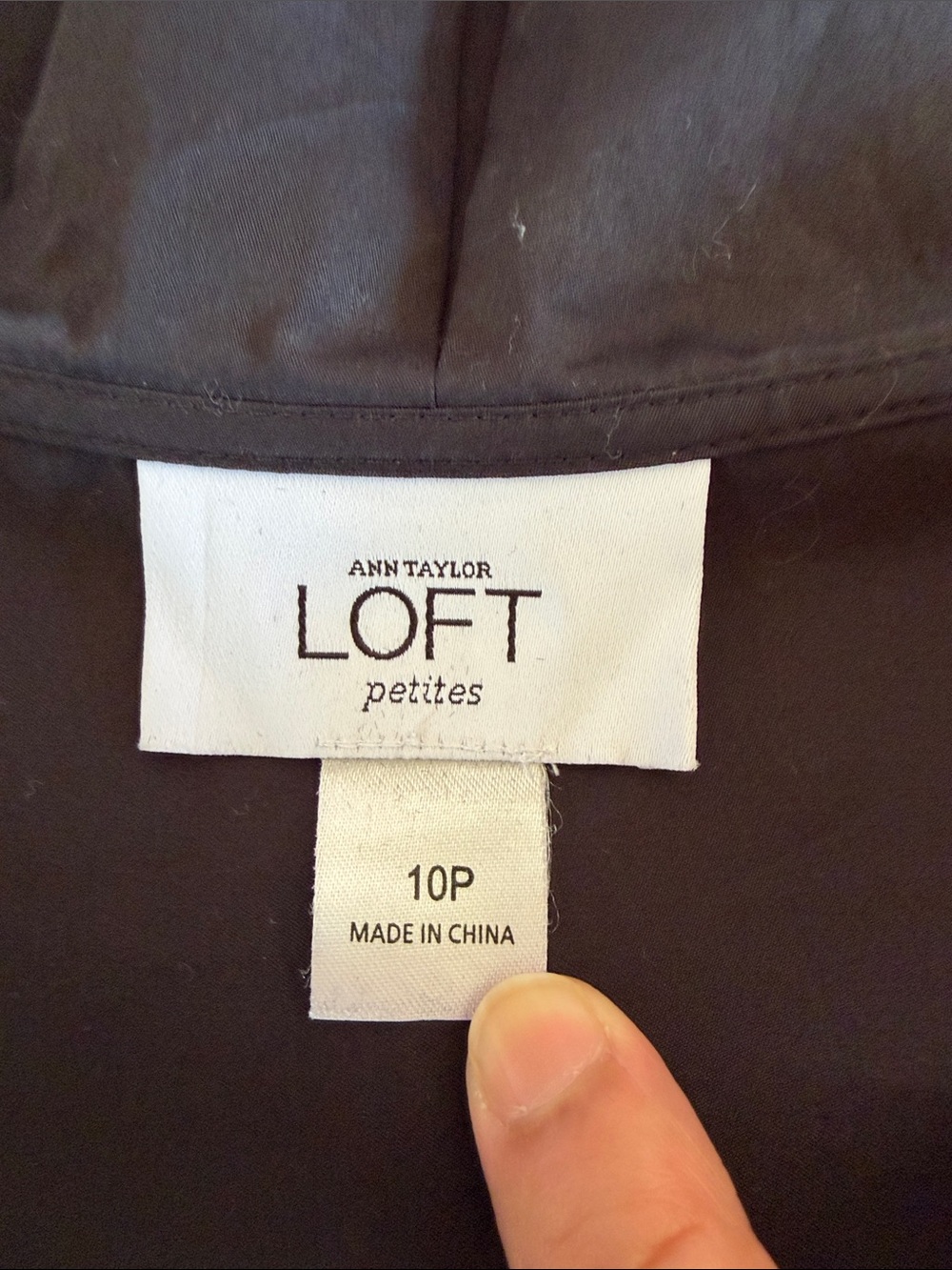 LOFT Black Ruffle Wrap-Style Mini Dress - Picture 7 of 7